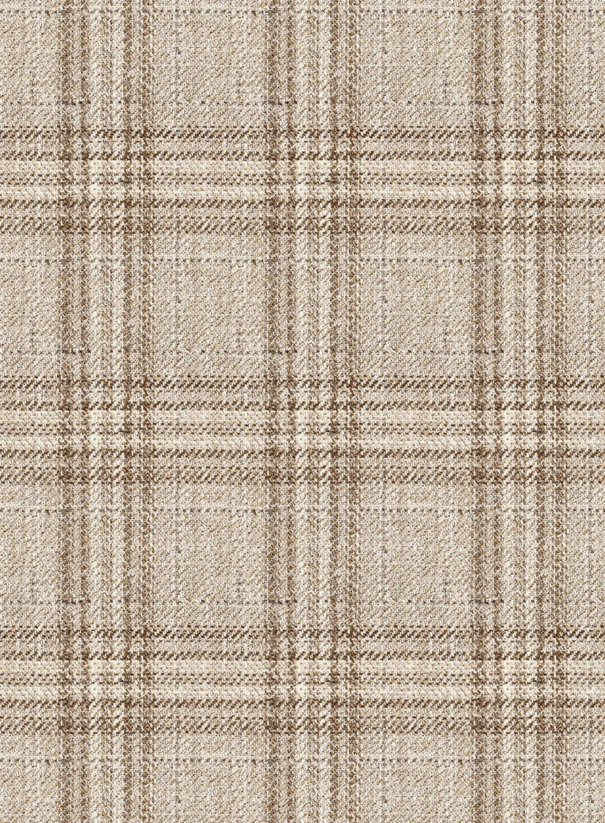 Noble Sofia Beige Wool Silk Linen Jacket 3 Noble Sofia Beige Wool Silk Linen Jacket - Image 3