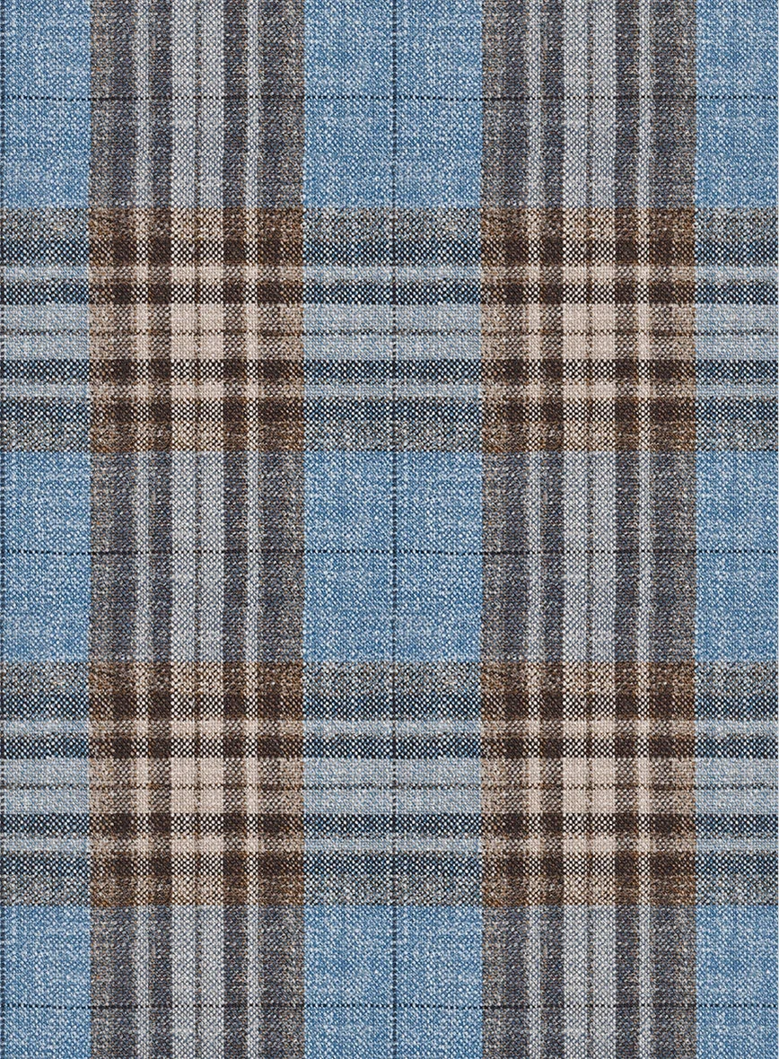 Noble Veron Tartan Wool Silk Linen Jacket 2 Noble Veron Tartan Wool Silk Linen Jacket - Image 2