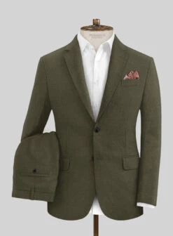 Tiano Suits Shop 23 Italian Prato Green Linen Suit