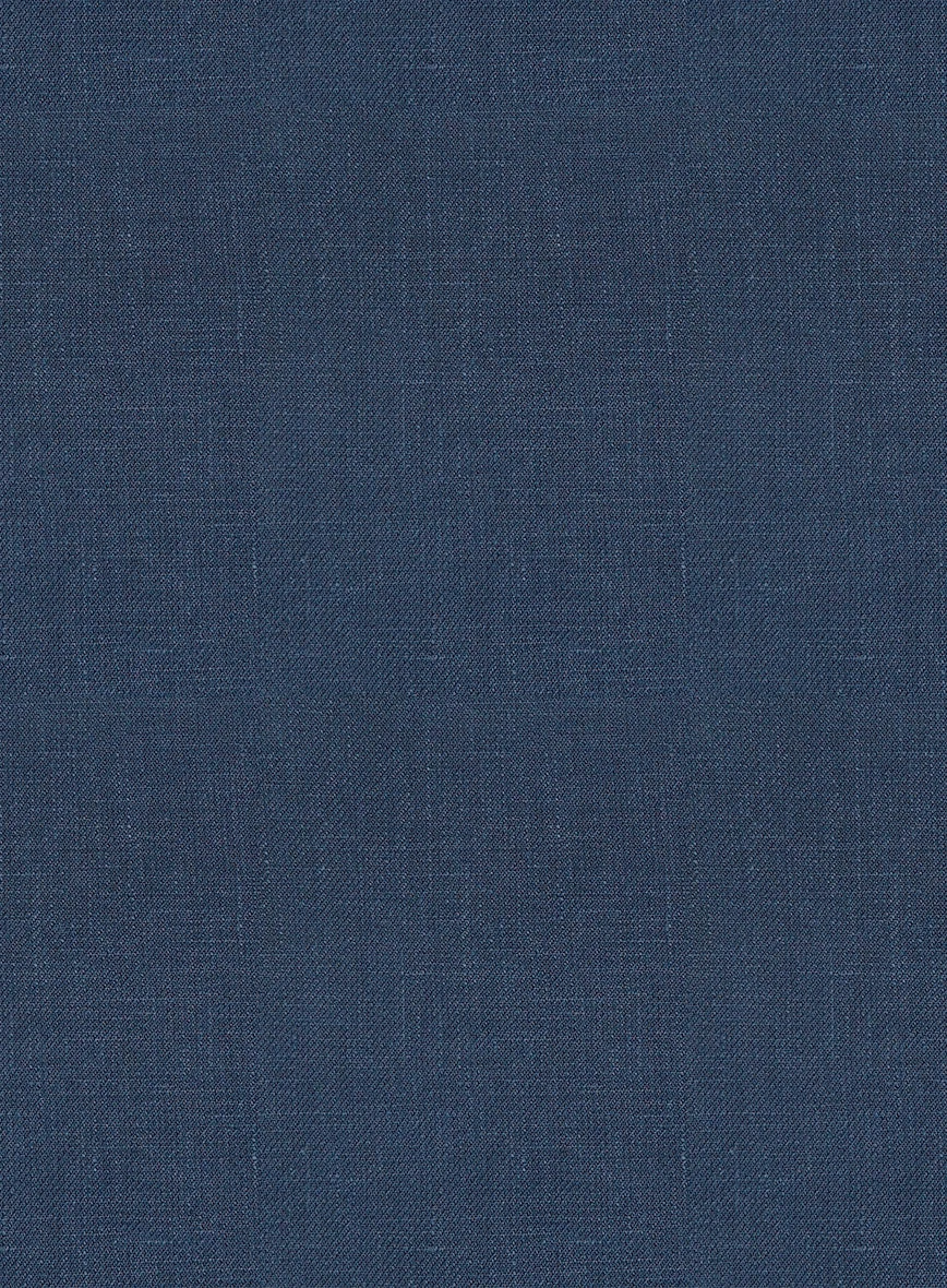 Italian Prato Indigo Blue Linen Jacket 3 Italian Prato Indigo Blue Linen Jacket - Image 3