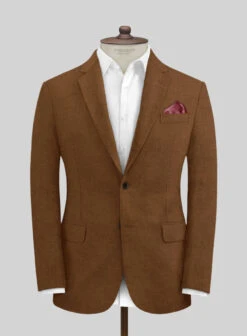 Italian Prato Rust Linen Jacket