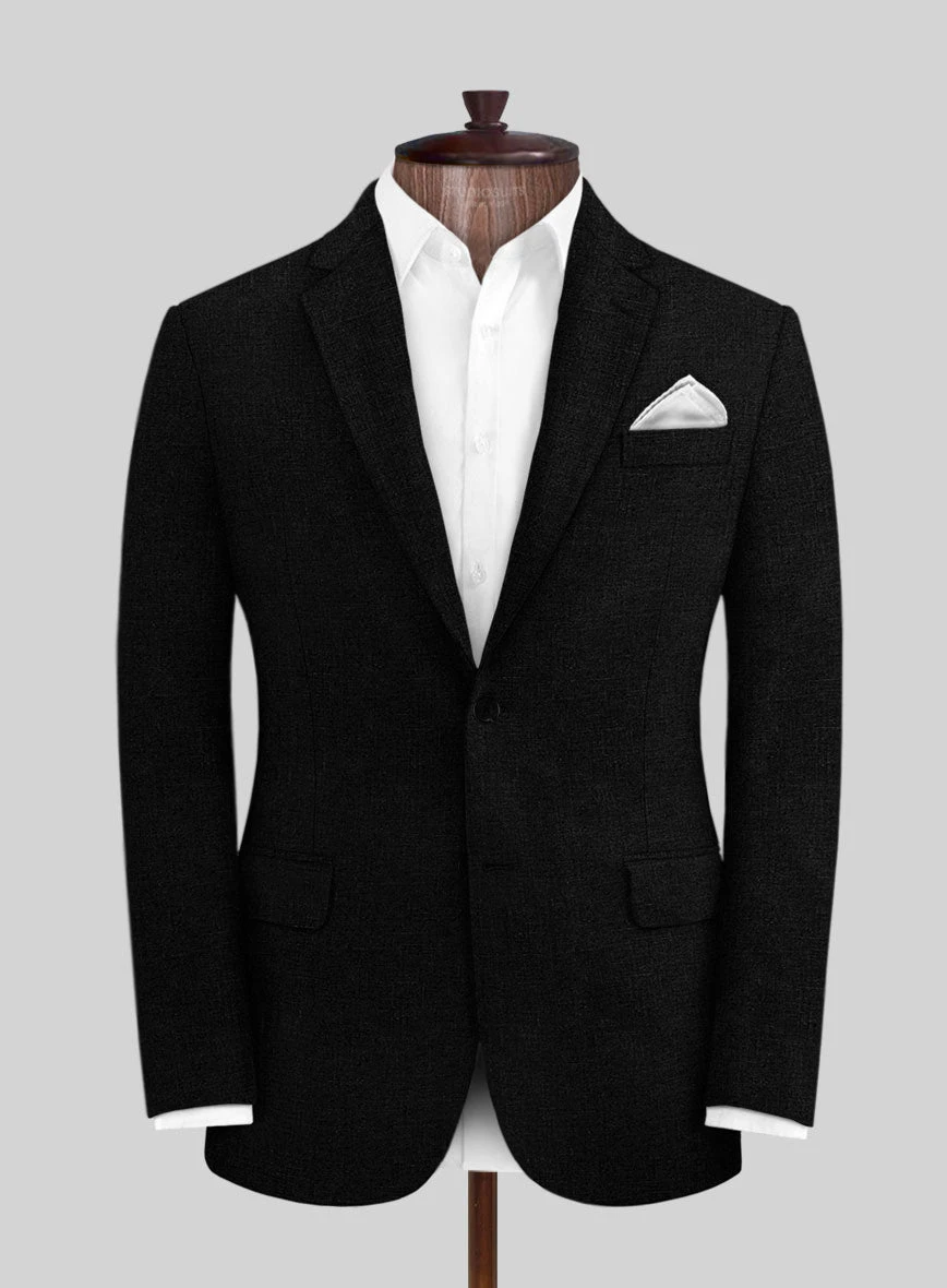 Pure Black Linen Jacket 1 Pure Black Linen Jacket