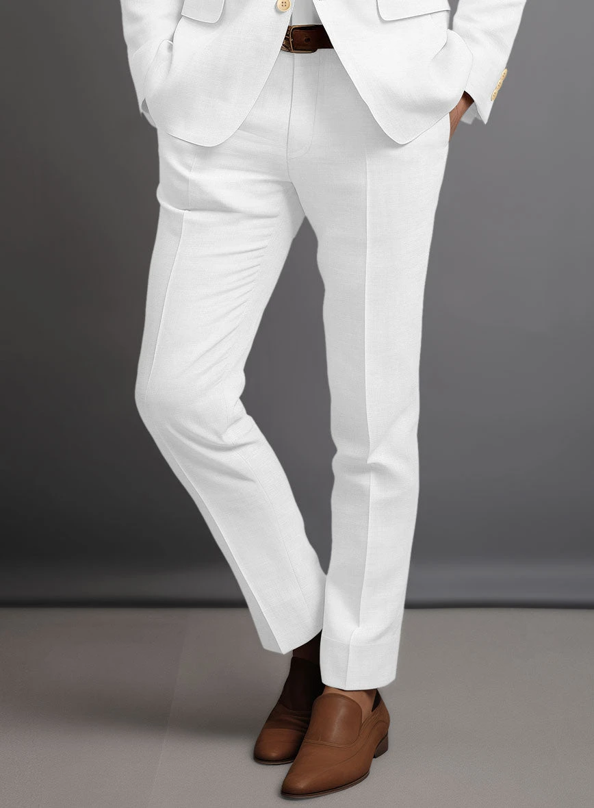 Pure White Linen Suit 5 Pure White Linen Suit - Image 5
