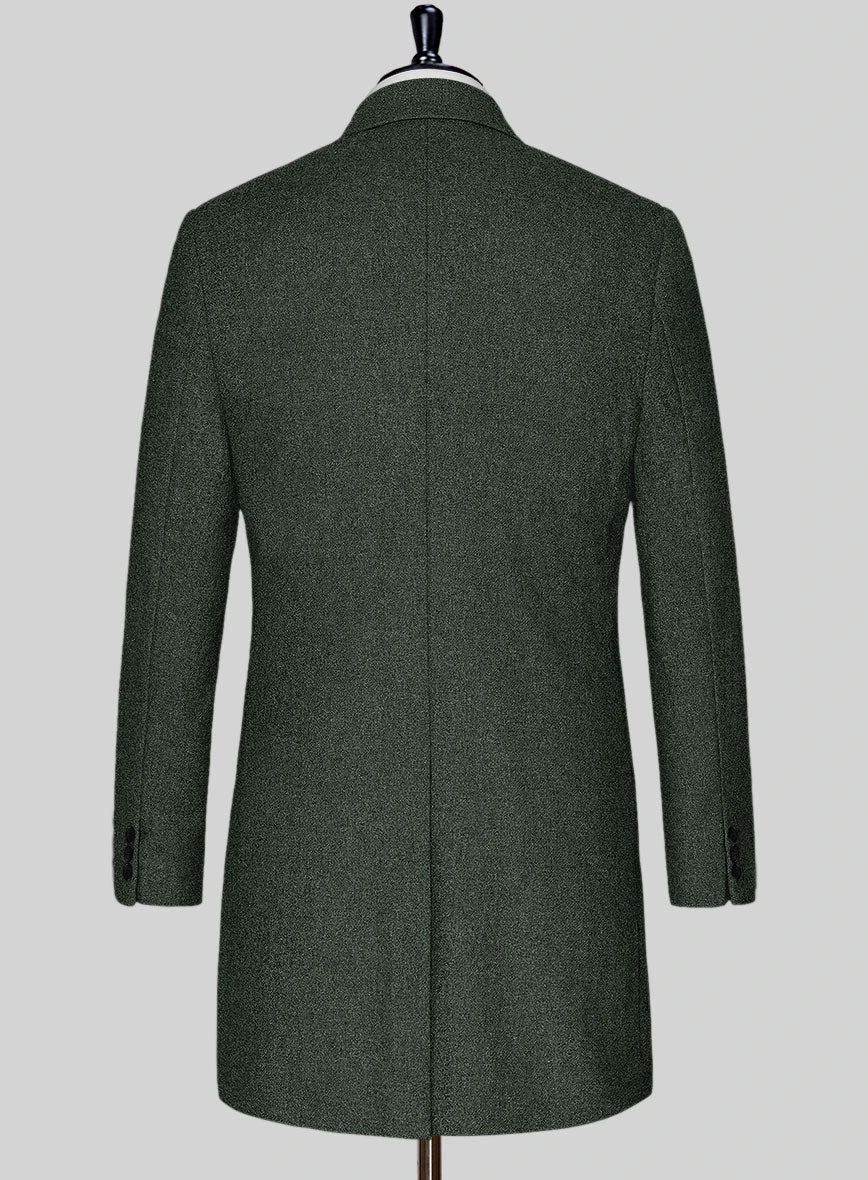 Rope Weave Green Tweed Overcoat 3 Rope Weave Green Tweed Overcoat - Image 3