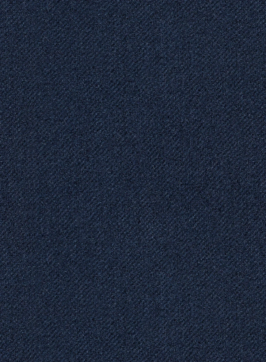 Royal Blue Heavy Tweed Overcoat 4 Royal Blue Heavy Tweed Overcoat - Image 4