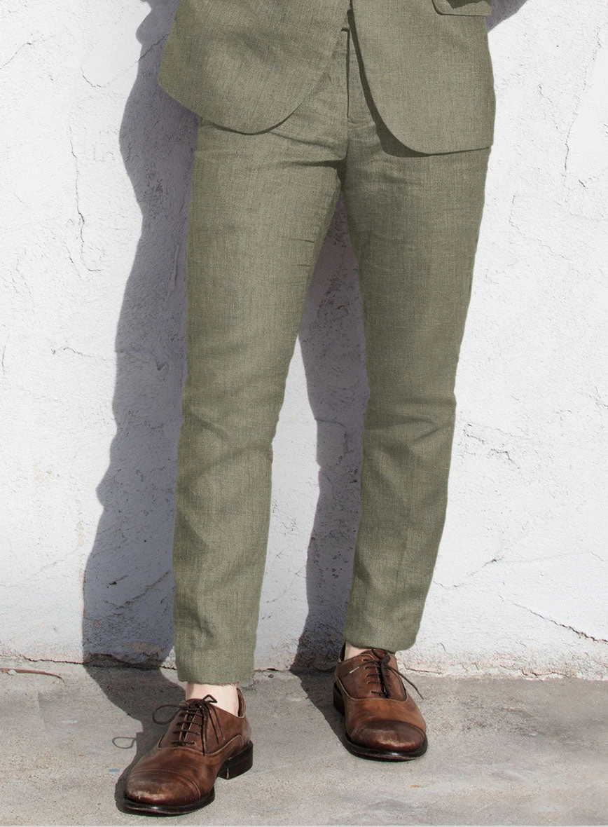 Sage Green Pure Linen Suit 6 Sage Green Pure Linen Suit - Image 6