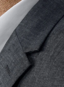 Slate Gray Pure Linen Suit 10 Slate Gray Pure Linen Suit -Tiano Suits Shop slategraypurelinensuitlook 3