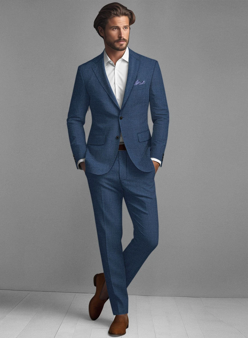 Stone Blue Linen Suit 1 Stone Blue Linen Suit