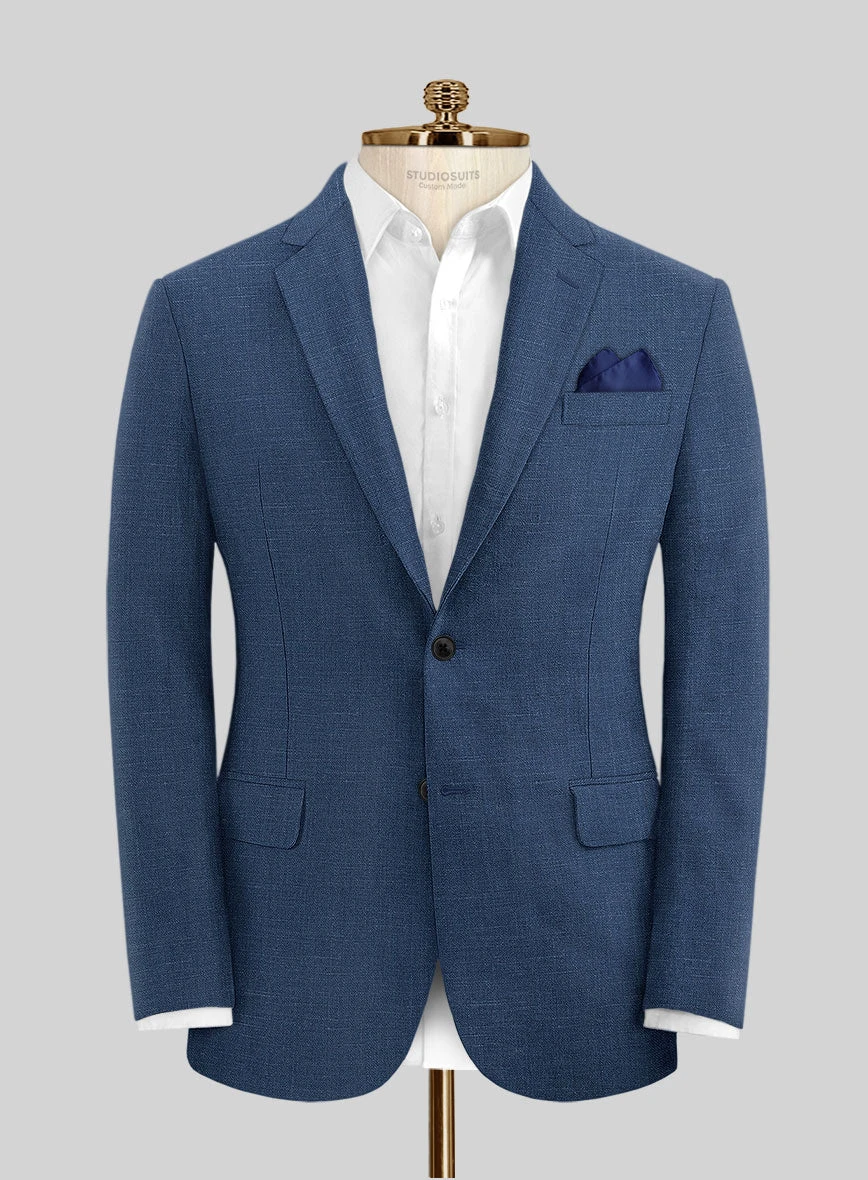 Stone Blue Linen Suit 4 Stone Blue Linen Suit - Image 4