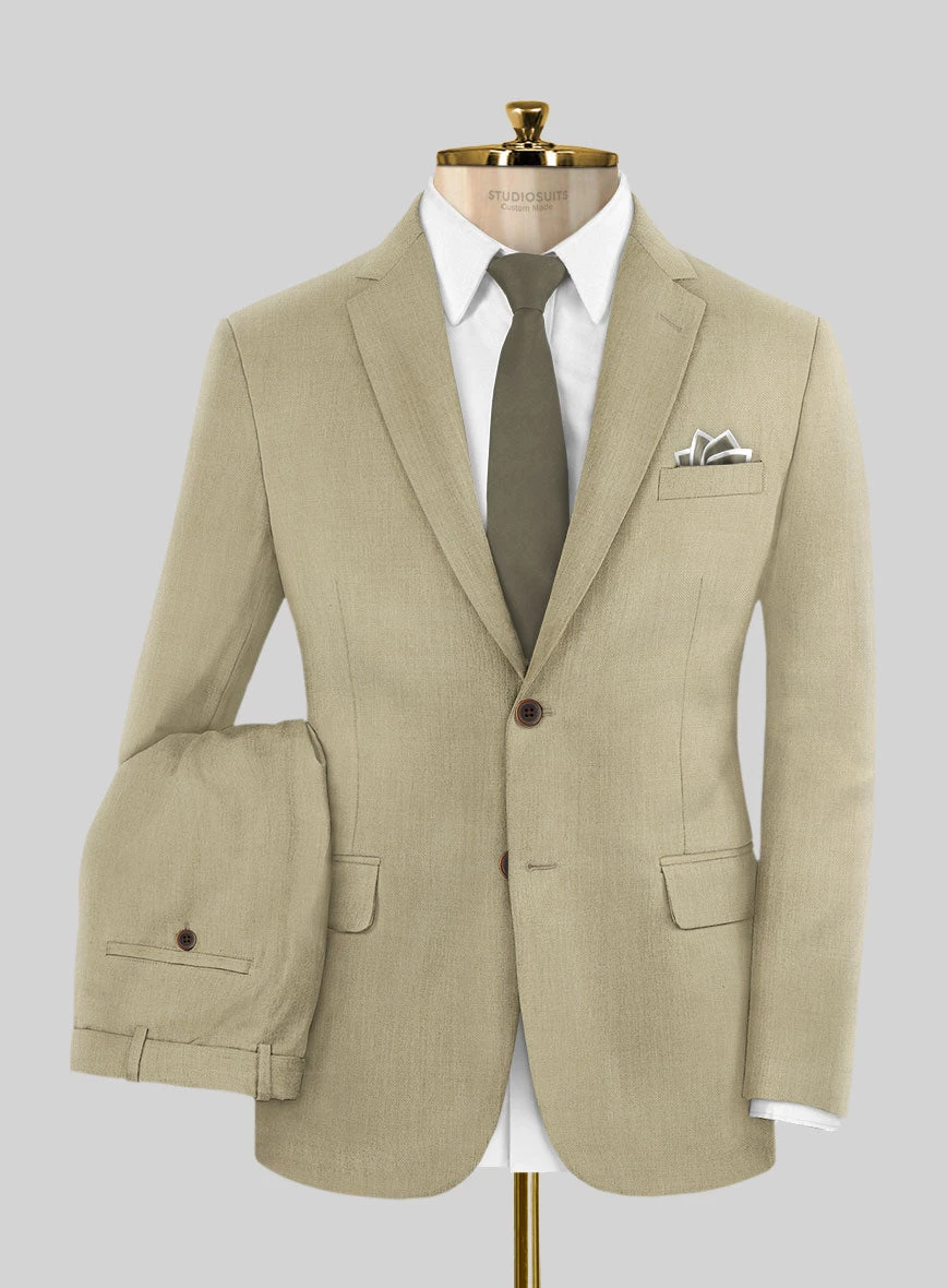 Stretch Khaki Wool Suit 1 Stretch Khaki Wool Suit