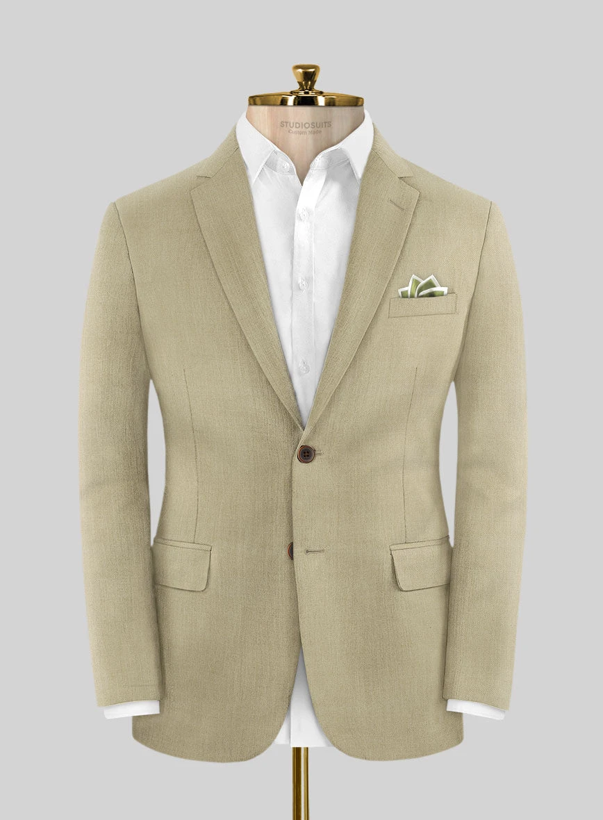 Stretch Khaki Wool Suit 3 Stretch Khaki Wool Suit - Image 3