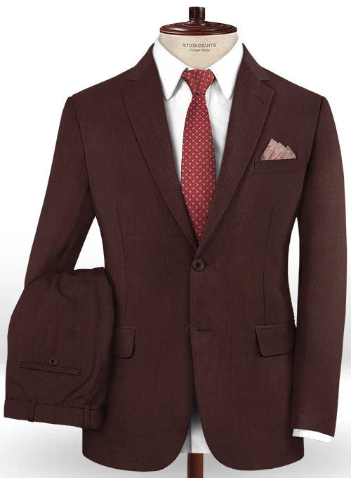 Stretch Wine Wool Suit 1 Stretch Wine Wool Suit