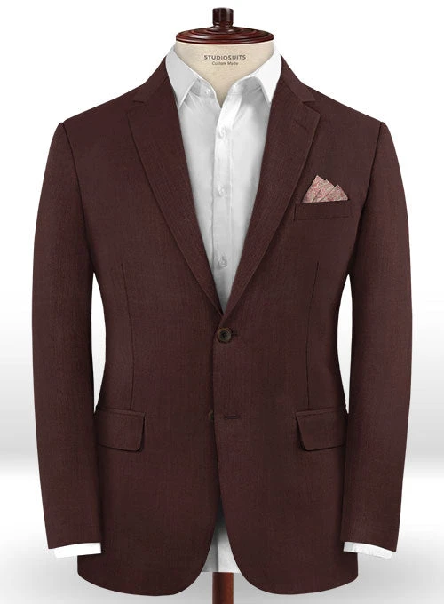 Stretch Wine Wool Suit 2 Stretch Wine Wool Suit - Image 2