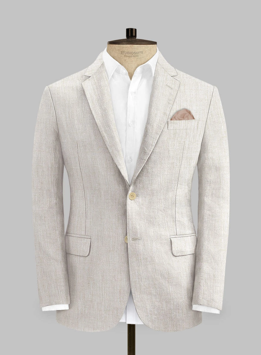 Tropical Beige Pure Linen Suit 3 Tropical Beige Pure Linen Suit - Image 3