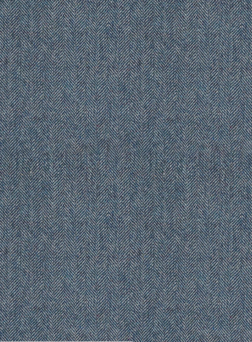 Vintage Herringbone Blue Tweed GQ Overcoat 3 Vintage Herringbone Blue Tweed GQ Overcoat - Image 3