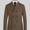 Vintage Glasgow Brown Tweed Pea Coat